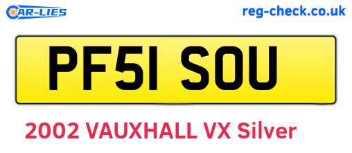 PF51SOU are the vehicle registration plates.