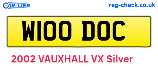 W100DOC are the vehicle registration plates.
