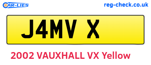 J4MVX are the vehicle registration plates.