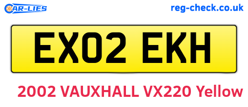 EX02EKH are the vehicle registration plates.