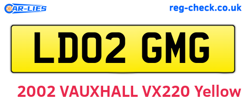LD02GMG are the vehicle registration plates.