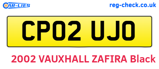 CP02UJO are the vehicle registration plates.