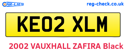 KE02XLM are the vehicle registration plates.