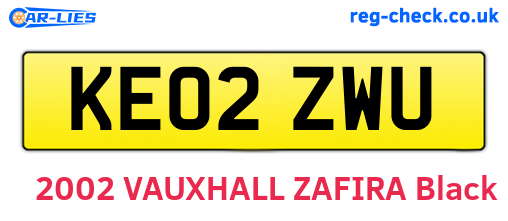 KE02ZWU are the vehicle registration plates.