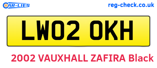 LW02OKH are the vehicle registration plates.