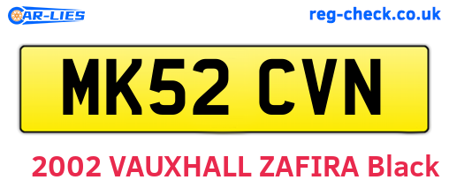 MK52CVN are the vehicle registration plates.
