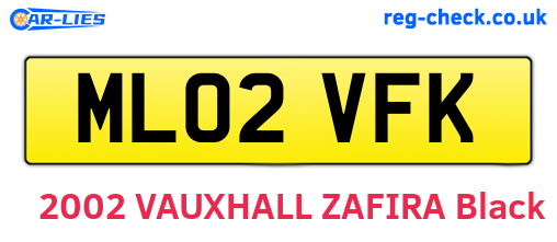 ML02VFK are the vehicle registration plates.