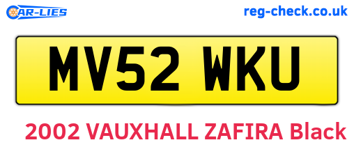 MV52WKU are the vehicle registration plates.
