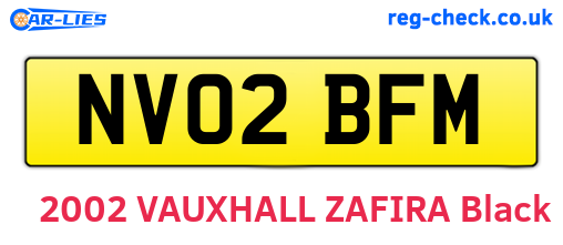 NV02BFM are the vehicle registration plates.