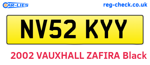 NV52KYY are the vehicle registration plates.
