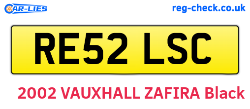 RE52LSC are the vehicle registration plates.