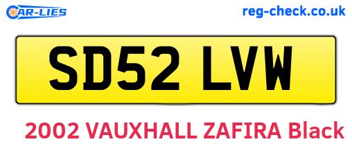 SD52LVW are the vehicle registration plates.