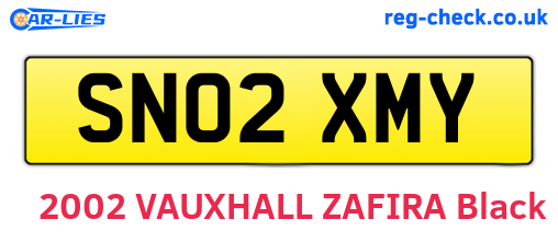 SN02XMY are the vehicle registration plates.