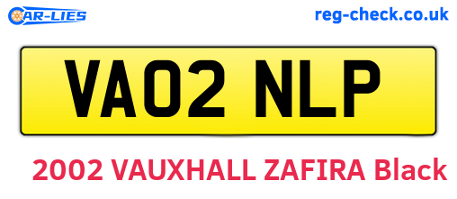 VA02NLP are the vehicle registration plates.