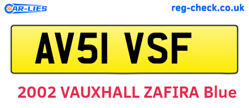 AV51VSF are the vehicle registration plates.