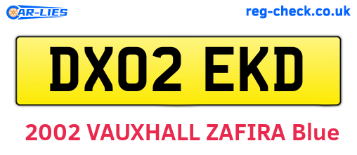DX02EKD are the vehicle registration plates.