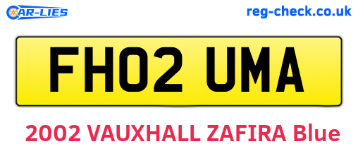 FH02UMA are the vehicle registration plates.