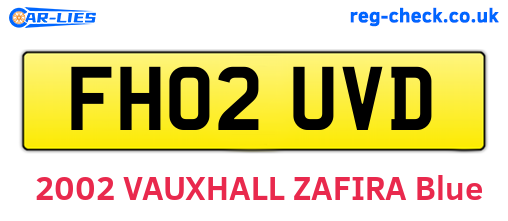 FH02UVD are the vehicle registration plates.
