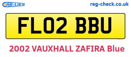 FL02BBU are the vehicle registration plates.