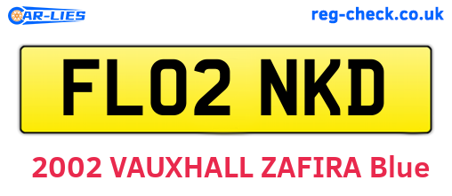 FL02NKD are the vehicle registration plates.