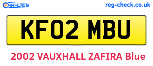 KF02MBU are the vehicle registration plates.