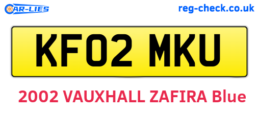 KF02MKU are the vehicle registration plates.