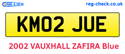 KM02JUE are the vehicle registration plates.
