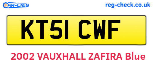 KT51CWF are the vehicle registration plates.