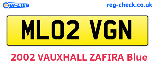 ML02VGN are the vehicle registration plates.