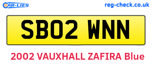 SB02WNN are the vehicle registration plates.