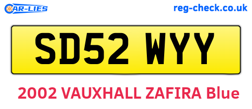 SD52WYY are the vehicle registration plates.