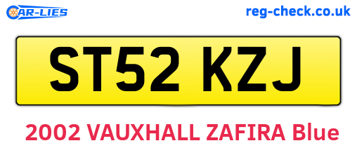 ST52KZJ are the vehicle registration plates.