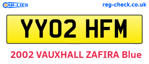 YY02HFM are the vehicle registration plates.