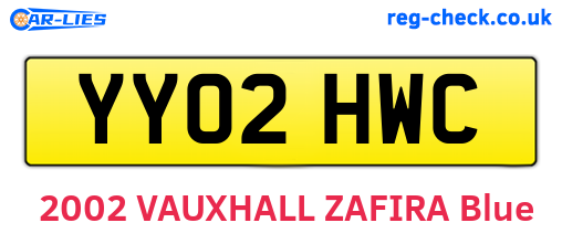 YY02HWC are the vehicle registration plates.