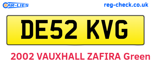 DE52KVG are the vehicle registration plates.