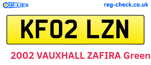 KF02LZN are the vehicle registration plates.