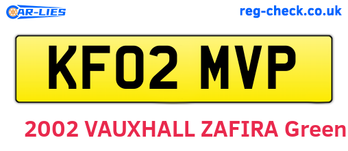 KF02MVP are the vehicle registration plates.