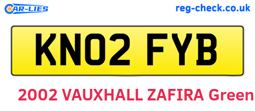 KN02FYB are the vehicle registration plates.