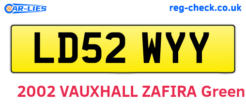 LD52WYY are the vehicle registration plates.