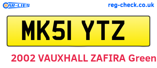 MK51YTZ are the vehicle registration plates.