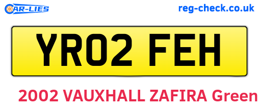 YR02FEH are the vehicle registration plates.