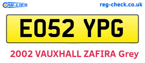 EO52YPG are the vehicle registration plates.