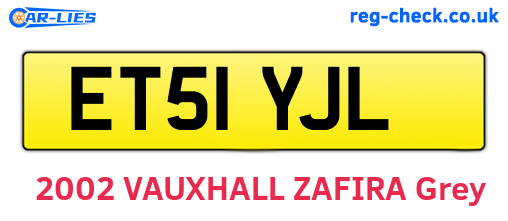 ET51YJL are the vehicle registration plates.