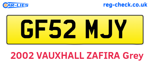 GF52MJY are the vehicle registration plates.