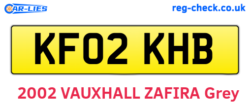 KF02KHB are the vehicle registration plates.