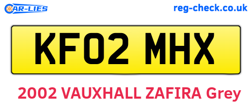 KF02MHX are the vehicle registration plates.