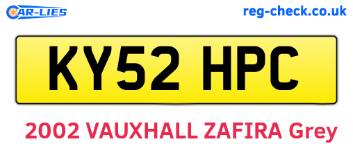 KY52HPC are the vehicle registration plates.