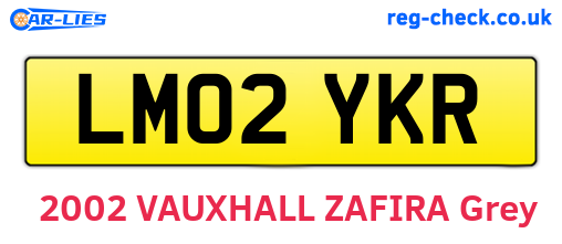 LM02YKR are the vehicle registration plates.