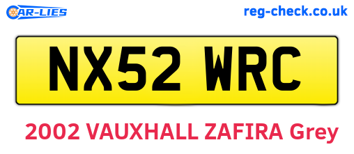 NX52WRC are the vehicle registration plates.