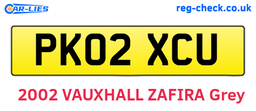 PK02XCU are the vehicle registration plates.